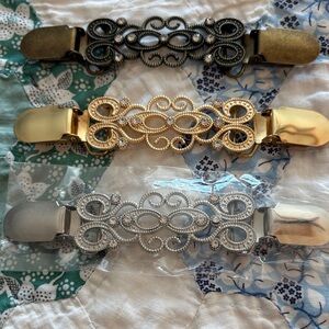 Bundle of Elegant Gold, Bronze and Silver Women's Accessory Clips